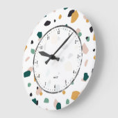 Terrazzo-Muster Große Wanduhr (Winkel)