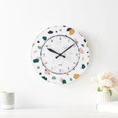 Terrazzo-Muster Große Wanduhr (Zuhause)