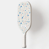 Terrazzo Muster neutrales natürliches Elegant Pickleball Schläger (Links)