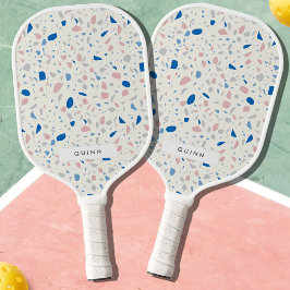 Terrazzo Muster neutrales natürliches Elegant Pickleball Schläger