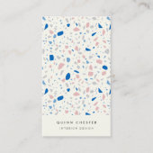 Terrazzo Muster neutrales natürliches Elegant Visitenkarte (Vorderseite)