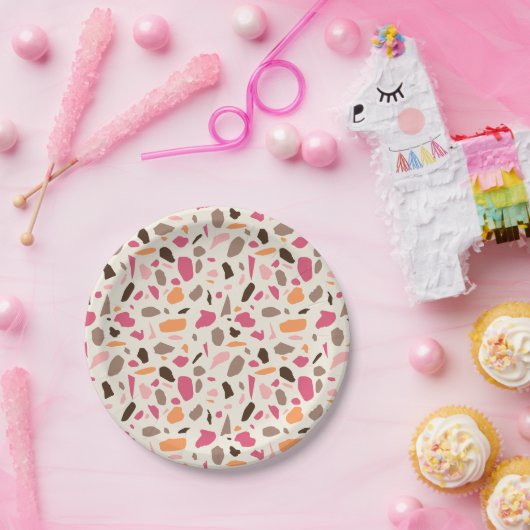 Terrazzo Muster Pappteller (Party)