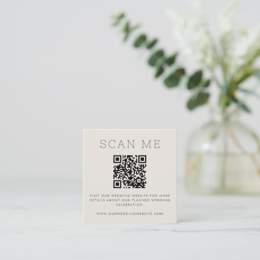Terrazzo Muster Pastel QR Code Online Hochzeit Begleitkarte (Stehend Vorderseite)