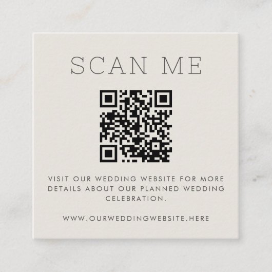 Terrazzo Muster Pastel QR Code Online Hochzeit Begleitkarte (Vorderseite)