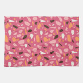 Terrazzo Muster Pink Geschirrtuch (Horizontal)