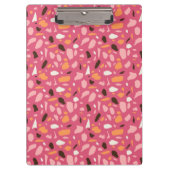 Terrazzo Muster Pink Klemmbrett (Vorderseite)