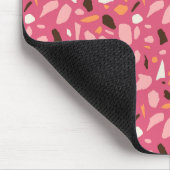 Terrazzo Muster Pink Mousepad (Ecke)