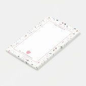 Terrazzo Muster rosa Apfellehrer Post-it Klebezettel (angewinkelt)