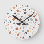 Terrazzo Muster Runde Wanduhr (Vorderseite)