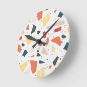 Terrazzo Muster Runde Wanduhr (Winkel)