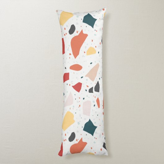 Terrazzo Muster Seitenschläferkissen (Rückseite (Vertikal))