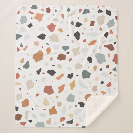 Terrazzo Muster Sherpadecke (Vorderseite)