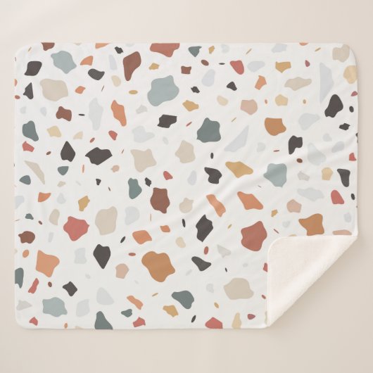 Terrazzo Muster Sherpadecke (Vorderseite (Horizontal))