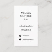 Terrazzo Muster Visitenkarten Schwarz-weiß Visitenkarte (Rückseite)