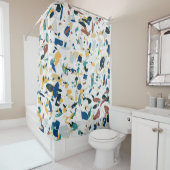 Terrazzo nahtloses Muster. Modernes abstraktes Des Duschvorhang (Beispiel)