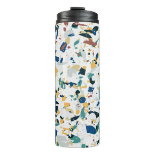 Terrazzo nahtloses Muster. Modernes abstraktes Des Thermosbecher