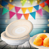 Terrazzo - Orange Peach - Papierschalen Pappteller