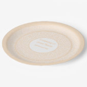 Terrazzo - Orangenpfirsich - 9 Zoll rund Pappteller (Schrägansicht)