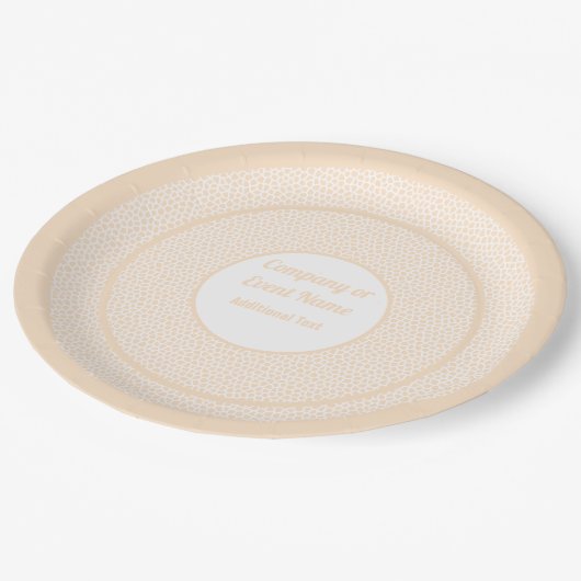 Terrazzo - Orangenpfirsich - 9 Zoll rund Pappteller (Schrägansicht)