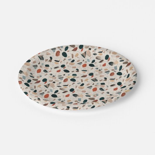 Terrazzo Pappteller (Schrägansicht)
