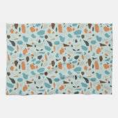 Terrazzo Pattern Blue Geschirrtuch (Horizontal)