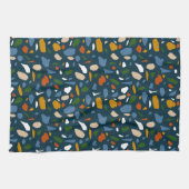 Terrazzo Pattern Blue Geschirrtuch (Horizontal)
