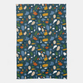 Terrazzo Pattern Blue Geschirrtuch (Vertikal)