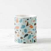 Terrazzo Pattern Blue Kaffeetasse (Mittel)