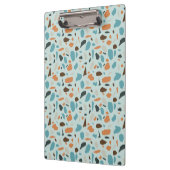 Terrazzo Pattern Blue Klemmbrett (Links)