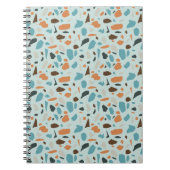 Terrazzo Pattern Blue Notizblock (Vorderseite)