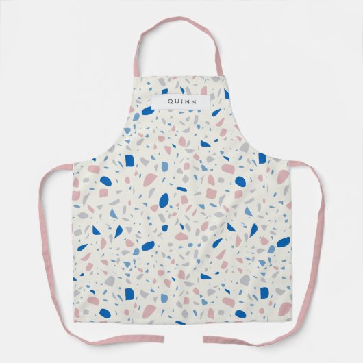 Terrazzo Pattern Neutral Natural Elegant Schürze (Vorderseite)