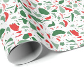 Terrazzo Red Green Holiday Weihnachten Geschenkpapier (Rolleneckpunkt)