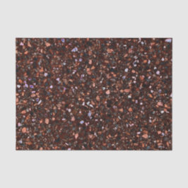 Terrazzo Retro Brauner Tan Braun Seidenpapier
