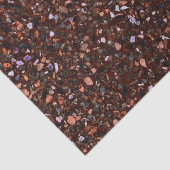Terrazzo Retro Brauner Tan Braun Seidenpapier (Ausschnitt)