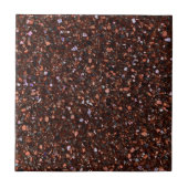 Terrazzo Retro Brown Black Tan Brown Fliese (Vorderseite)