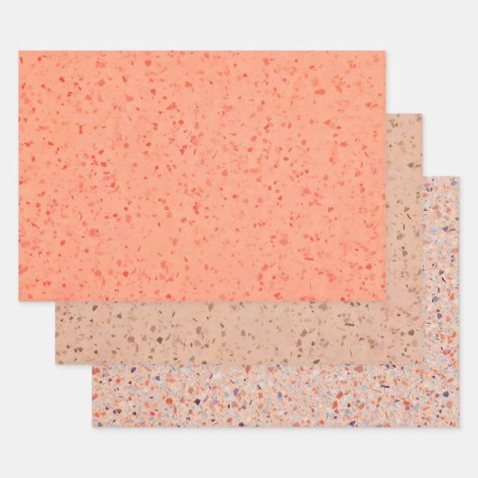 Terrazzo Retro Geschenkpapier Set (Set)
