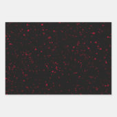 Terrazzo Retro Rotes Schwarzes Vintages Muster Geschenkpapier Set (Vorderseite 2)