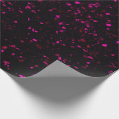 Terrazzo Retro Schwarz Hot Pink Vintages Muster Geschenkpapier (Ecke)