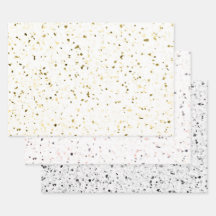 Terrazzo Retro White Brown Green Black Vintag