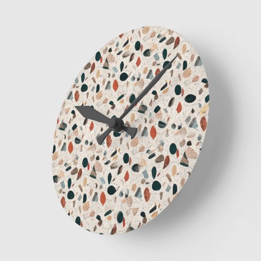 Terrazzo Runde Wanduhr (Winkel)