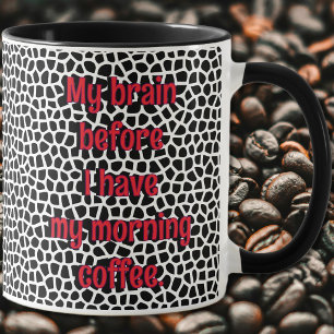 Terrazzo-Schwarz-Lustiger Becher für Kaffeeliebhab Tasse