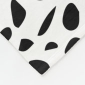 Terrazzo Schwarz-weißes Muster Monogramm Fleecedecke (Ecke)