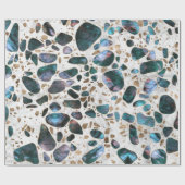 Terrazzo - Shimerring Achat und Gold auf Marmor #1 Geschenkpapier (Flach)