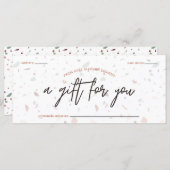 Terrazzo & Signature Script Geschenkgutschein (Vorne/Hinten)