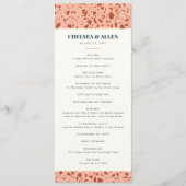 Terrazzo Slab Skinny Vertical Wedding Program Programm (Vorderseite)