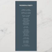 Terrazzo Slab Skinny Vertical Wedding Program Programm (Rückseite)