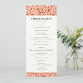 Terrazzo Slab Skinny Vertical Wedding Program Programm (Stehend Vorderseite)
