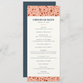 Terrazzo Slab Skinny Vertical Wedding Program Programm (Vorne/Hinten)