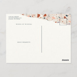 Terrazzo Slab Wedding Einladung UAWG Postkarte