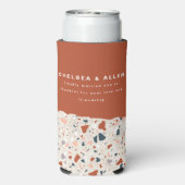 Terrazzo Slab Wedding Guest Skinny Selters Dosenkühler (Seltzer Rückseite)